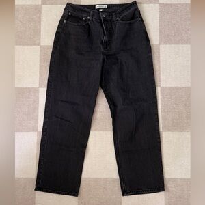 Abercrombie & Fitch Women’s Vintage Straight curve love Black Jeans